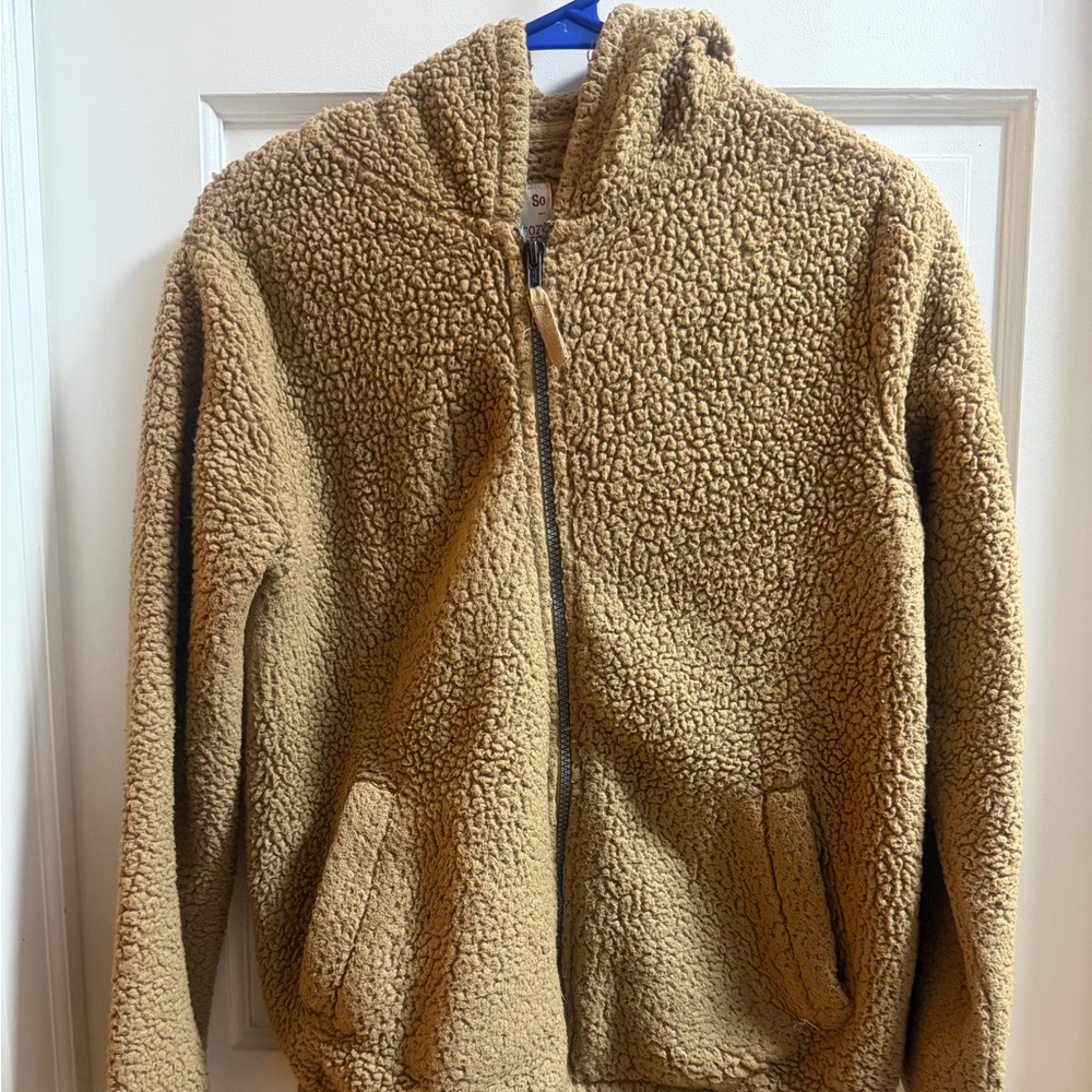 SO Soft Tan Sherpa Jacket